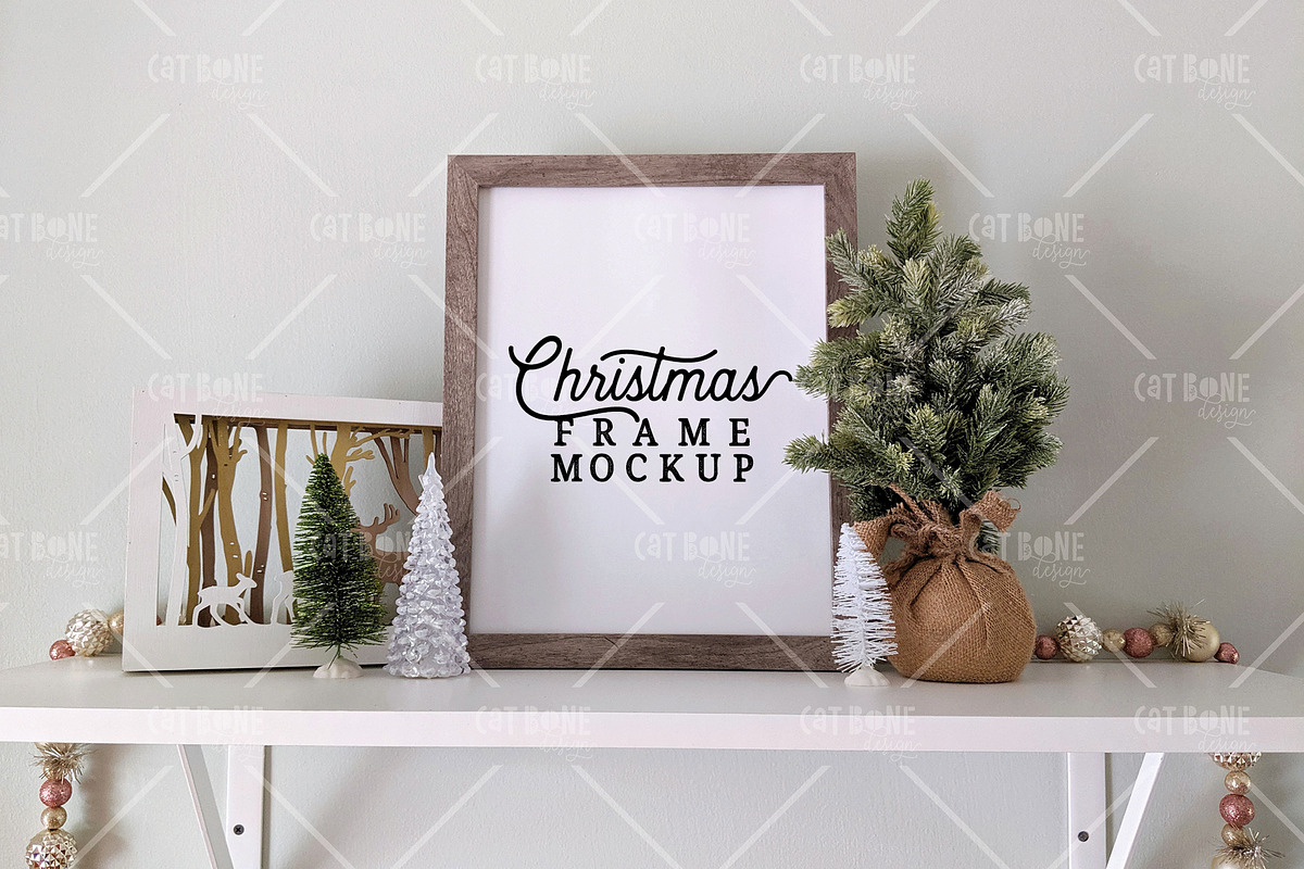 Christmas Frame Mockup 1, a Product Mockup by CatBoneDesign (Photo 1 of 3)