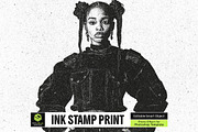 Ink Stamp Print Photo Effect, a Layer Style Add-On by iDoodle Studio (Thumbnail 1 of 4)