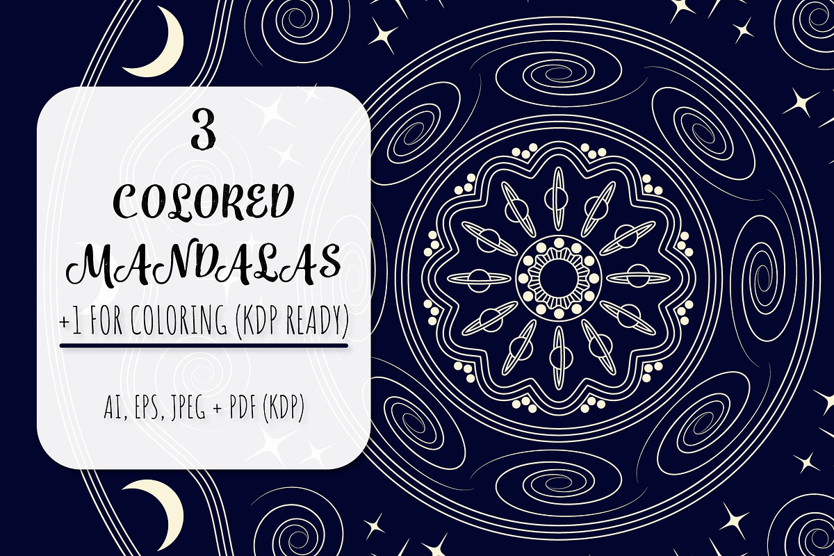 Colored Mandala Backgrounds Set, a Background Graphic by Soulprint Mercury (Photo 1 of 5)