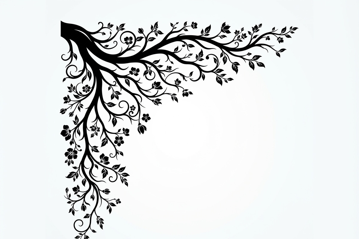 50 Tree Branch Corner Silhouette, a Decorative Illustration by Amazin_art (Photo 39 of 46)