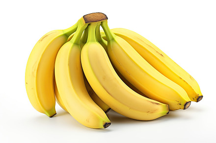Bananas isolated on white background, a Food & Drink Photo by AlyaAnd