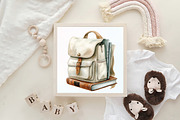 Back To School Backpack Clipart, an Illustration by CraftArtStudio (Thumbnail 6 of 6)