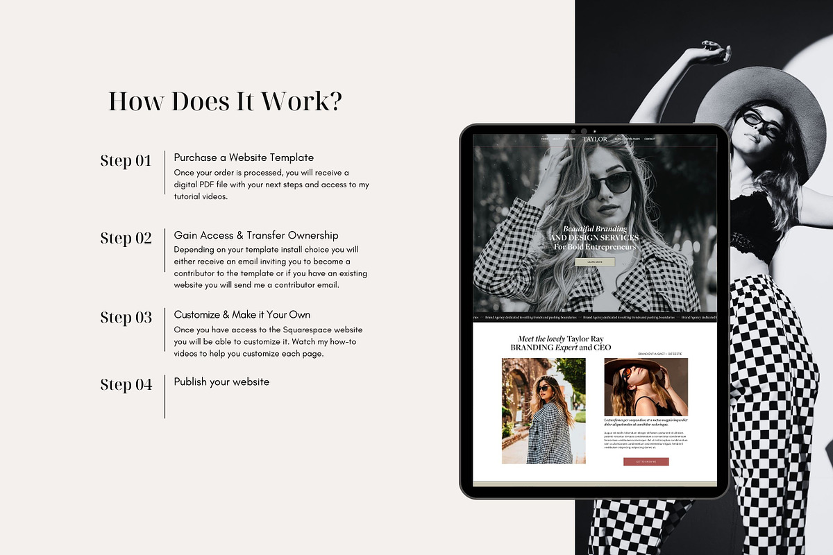 Squarespace 7.1 Template Taylor Ray, a Websites & App Template by thrivedigitally (Photo 6 of 10)