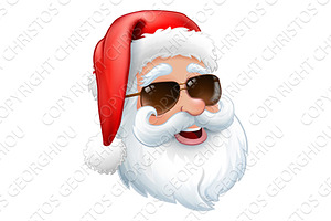 Cool Santa In Sunglasses Shades