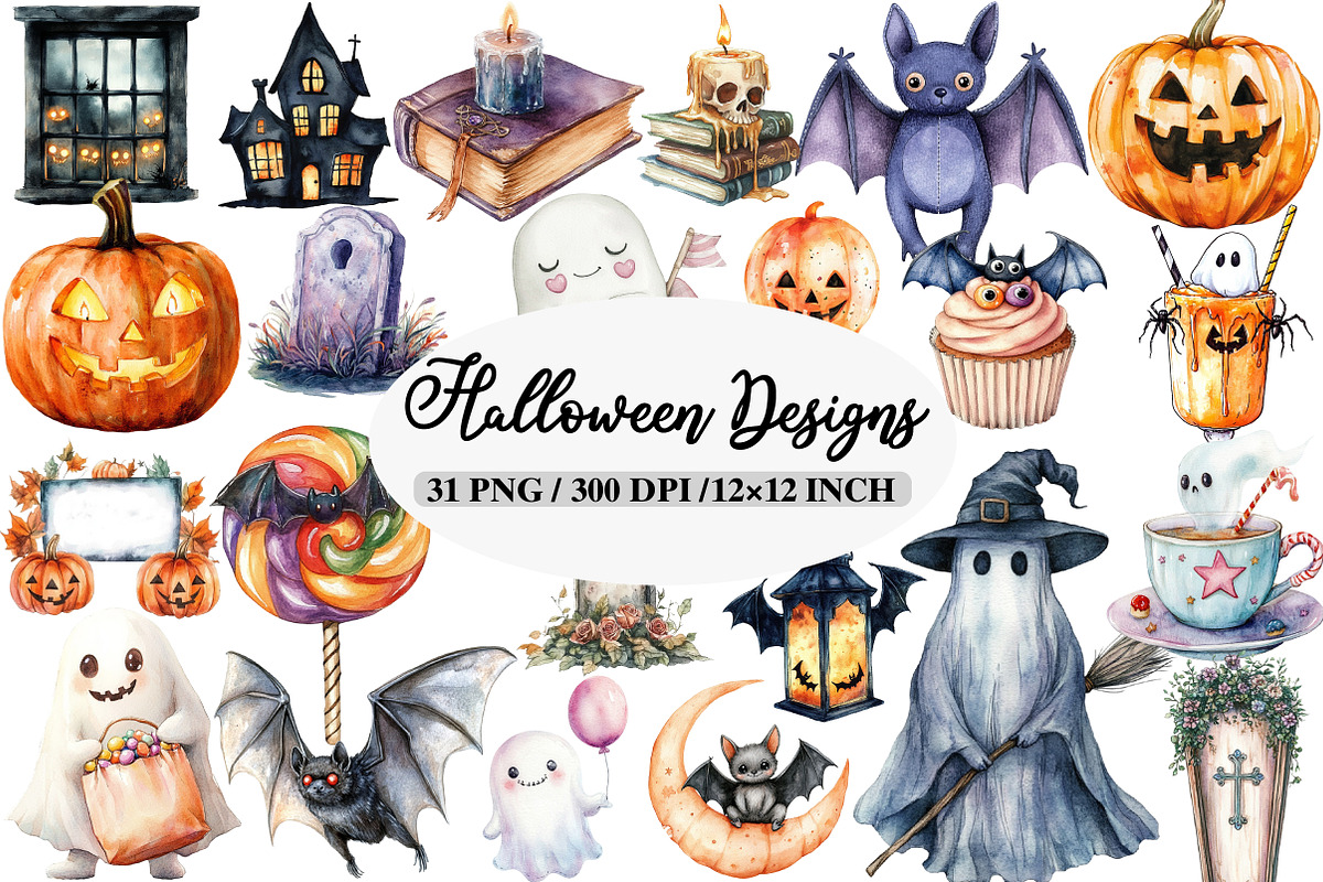 Halloween Designs Clipart, an Illustration by Daily.Designs (Photo 1 of 5)