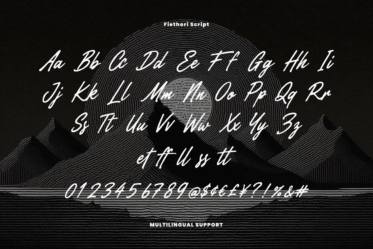 Fiethori Duo Sans Expressive Script, a Script Font by Maulana Creative (Photo 6 of 6)