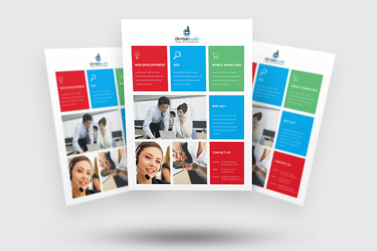 Web Agency Flyer Templates, a Flyer Template by DeviserWeb (Photo 3 of 3)