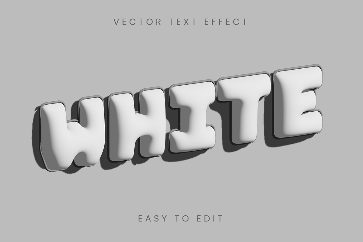 White Text Effect Template