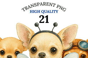 21 Chihuahua Clipart, an Animal Illustration by Pati Charm Studio