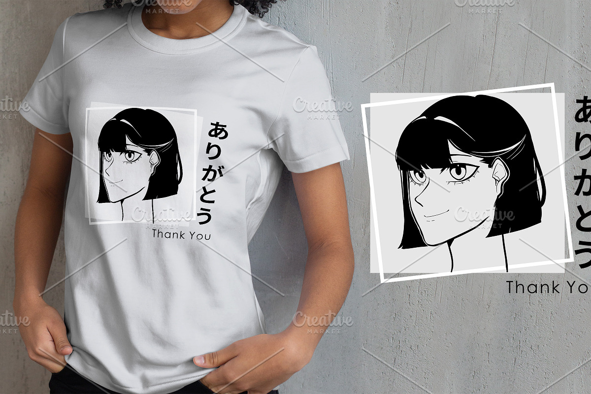 Manga Japanese Comic T-Shirt Design, an Illustration by vectstudio (Photo 4 of 4)