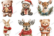 Christmas Woodland Cute Animals Fair, an Illustration by designcity5 (Thumbnail 3 of 5)