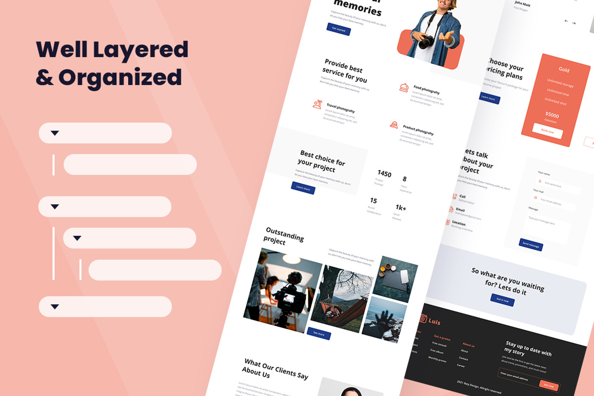 Photographer Web Design, a Wireframe Template by INSPR STD (Photo 3 of 6)