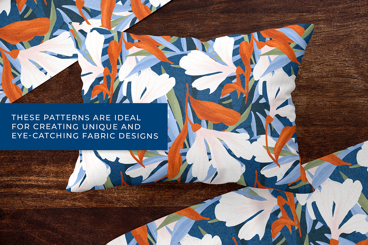 Bold Jungle Blooms Seamless Patterns, a Decorative Illustration by Ramona Schratt (Photo 2 of 9)