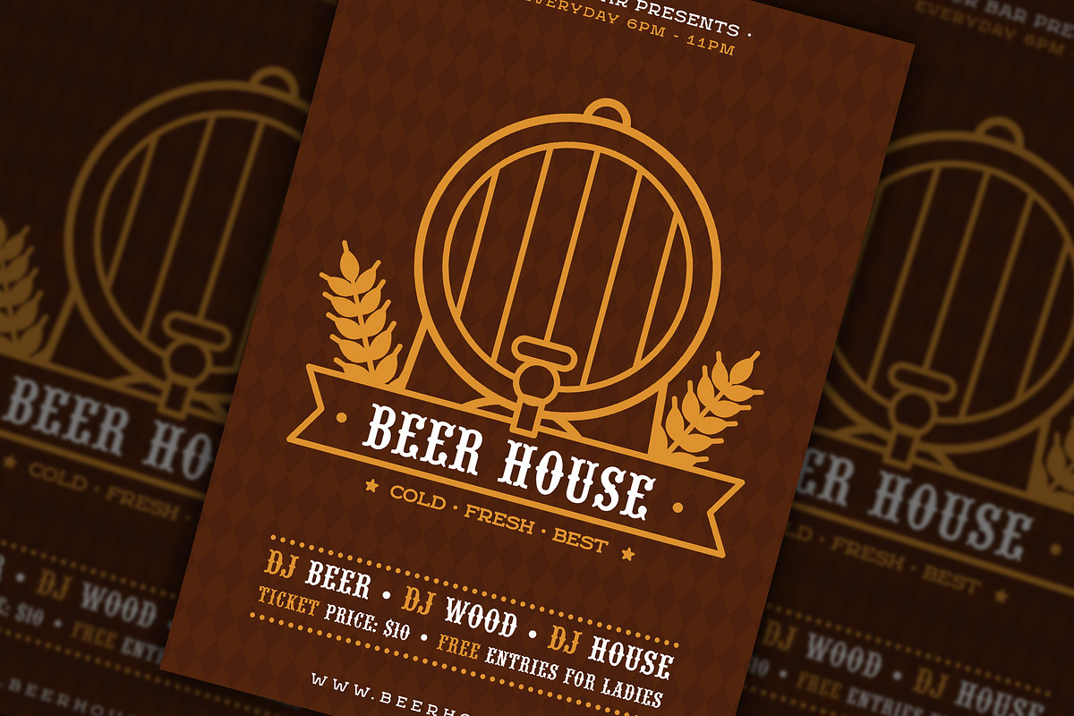 Beer House Flyer, a Poster Template by Rafoz (Photo 4 of 4)
