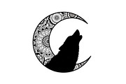 Mandala Moon Wolf SVG Bundle, an Illustration by Gaye Art (Thumbnail 25 of 31)