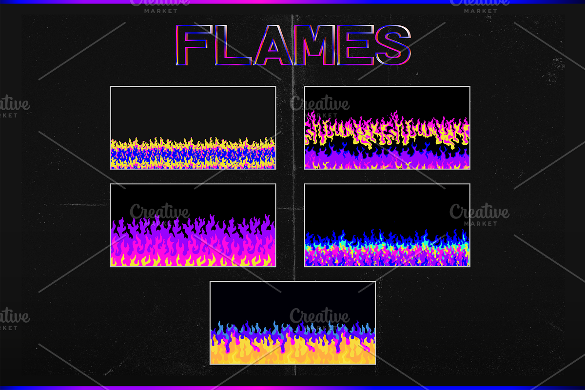 Flames seamless patterns pack, a Pattern Graphic by Gudiny (Photo 8 of 11)