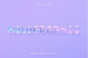 Holographic Text Effect Mockup, a Pattern Graphic by Xtrahive (Thumbnail 2 of 3)