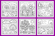 Mindful Nature Coloring Pages, a Decorative Illustration by Coco Bloom (Thumbnail 2 of 6)