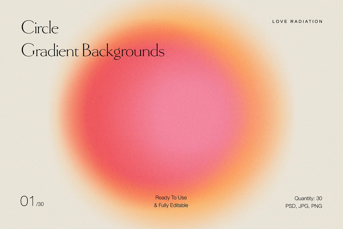 Circle Grainy Gradient Backgrounds, an Object Graphic by Love Radiation Studio (Photo 2 of 18)