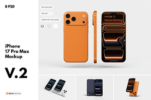 iPhone 17 Pro Max Mockup V.2, an iPhone Mockup by DSNA Mockup