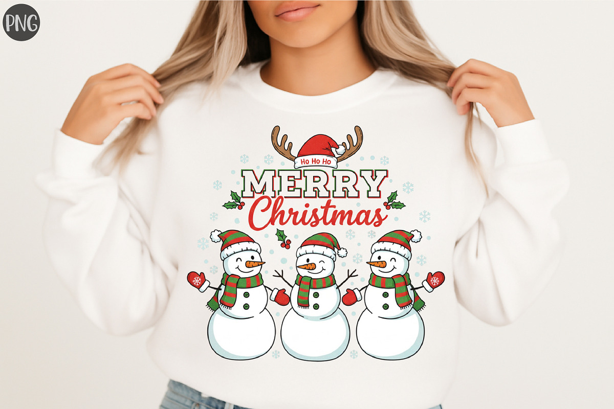 Merry Christmas Snowman PNG, an Illustration by Libby Wishes (Photo 1 of 5)