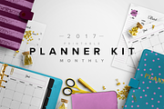 2017 Monthly Planner Kit-3 Sizes, a Stationery Template by Nerdy Girl Creative (Thumbnail 1 of 3)