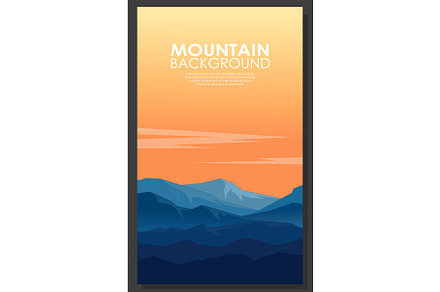 Mountain Background VectorLandscape