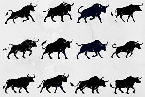 Bull Silhouette SVG, an Animal Illustration by newminddesign