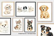 15 Bundle Watercolor Puppy Dog Baby, an Animal Illustration by Morspective (Thumbnail 4 of 8)