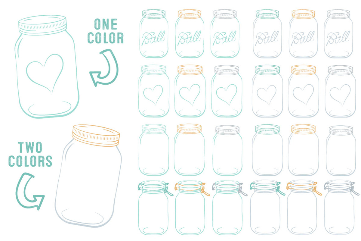 Aqua Jar Vectors & Clipart, an Illustration by Amanda Ilkov (Photo 3 of 4)