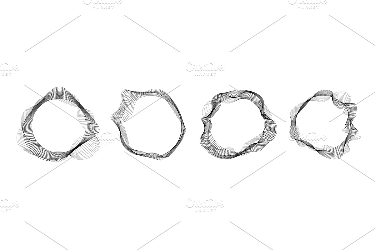 Abstract futuristic circle. Set of, an Illustration by skripnikbb