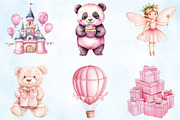 Pink Kids Birthday Clipart, an Illustration by Craft Nest (Thumbnail 3 of 5)