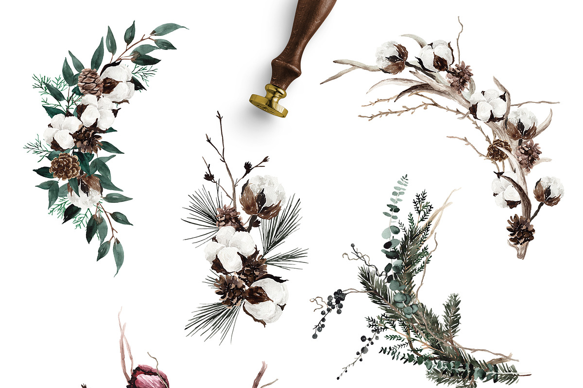 Watercolor flower - Dusty Winter, an Illustration by Beigetime (Photo 3 of 14)