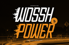 Wossh Power | Condensed Racing Font