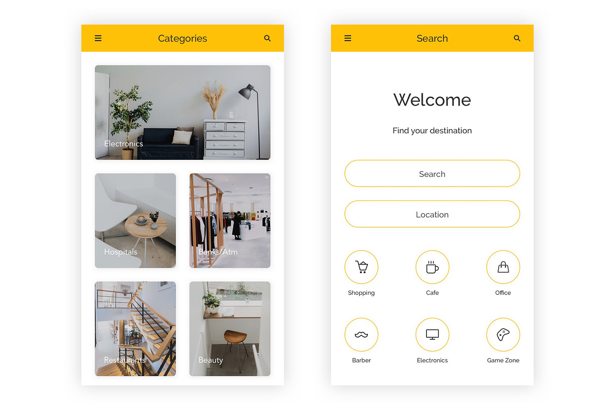 Directory - Search Listing XD App, an UI Kit Template by themelove (Photo 5 of 9)