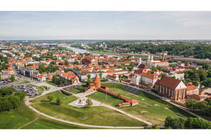 Aerial View Of Kaunas Downtown