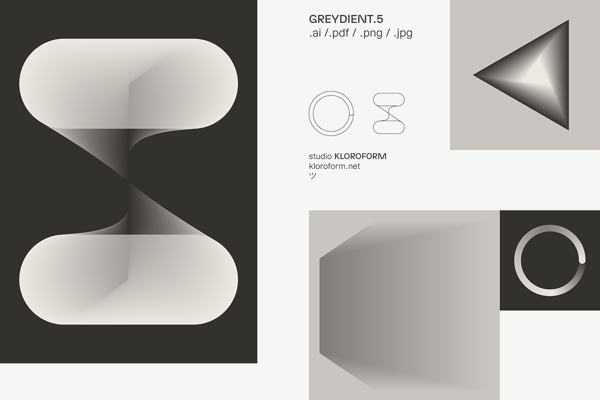 Greydient 5 - Blend Objects, an Object Graphic by kloroform (Photo 6 of 14)
