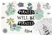 Cute pirate design, an Animal Illustration by kuchuk_design (Thumbnail 1 of 5)