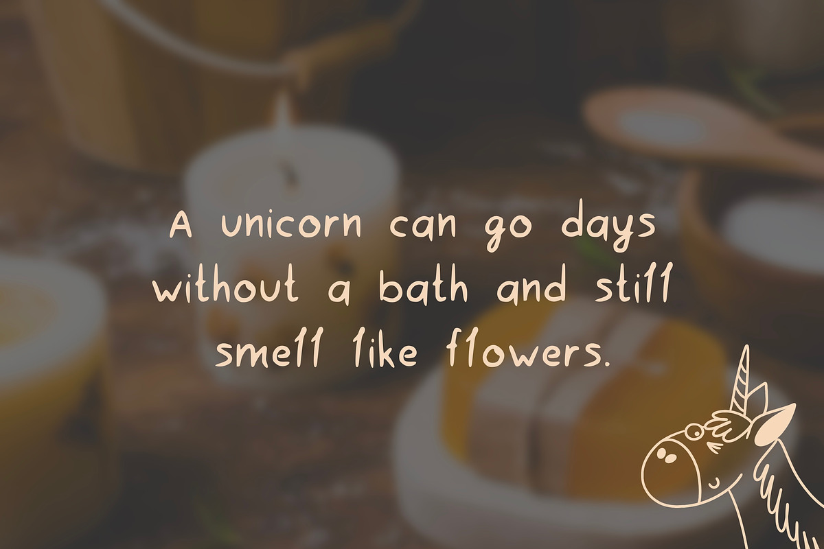 The Unicorn Sparkle font, a Handwritten Font by SuperNata (Photo 4 of 4)