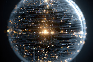 Global Network Data Sphere Digital T, a Photo by Pixeness Studio