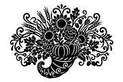 Elegant Floral Pumpkin Cornucopia, an Object Graphic by Gfx_Store (Thumbnail 15 of 16)