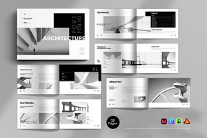 Architecture Portfolio Template, a Brochure Template by Spark_Creative
