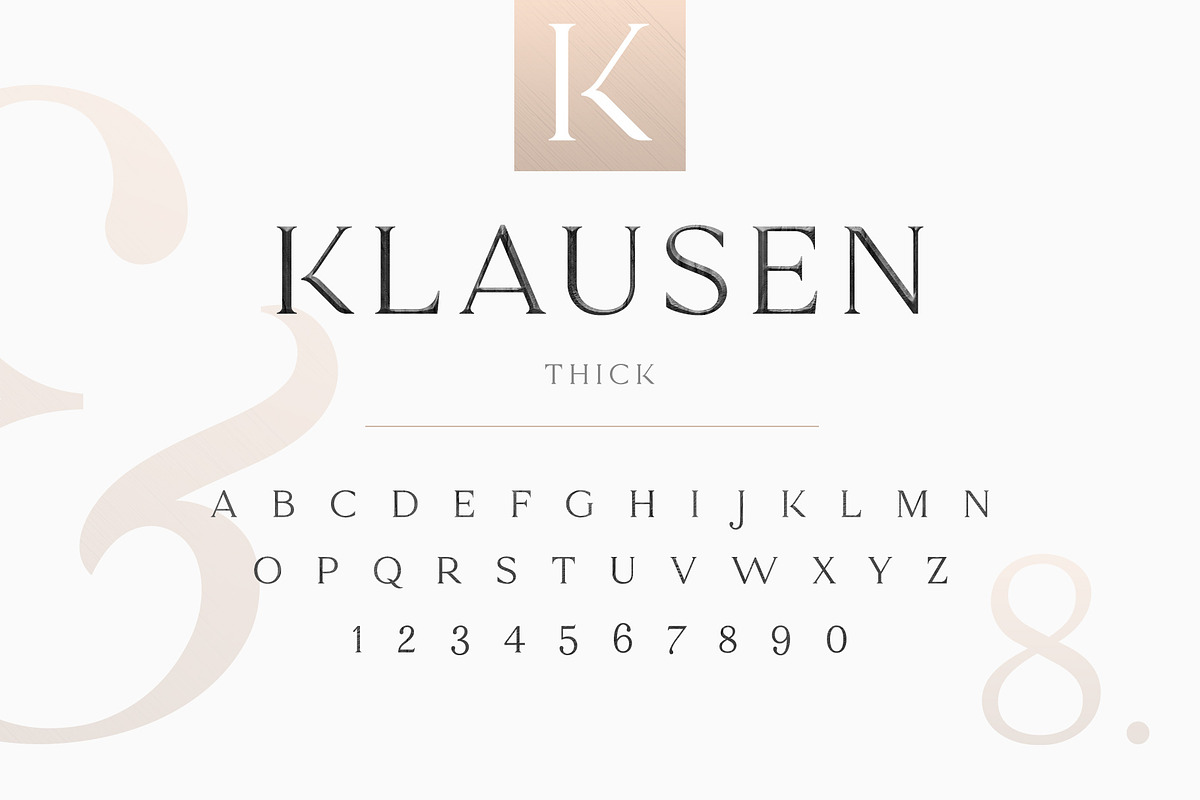 Klausen - Stylish All Caps Serif, a Serif Font by AlienValley (Photo 9 of 9)