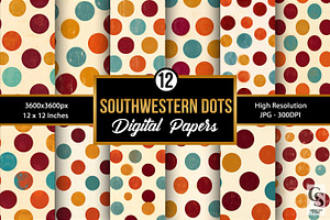 Southwestern Polka Dots Pattern