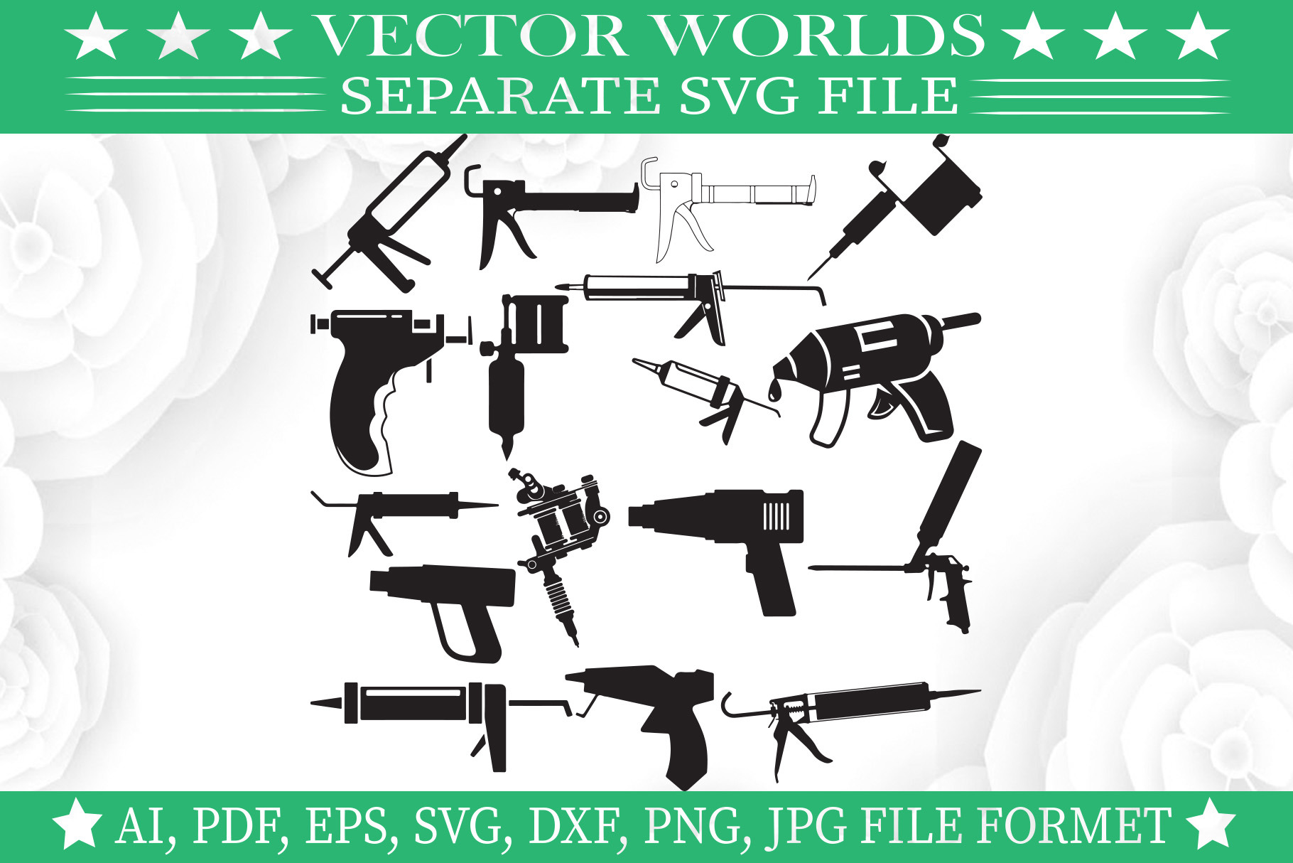 Caulk Gun Svg, Caulk, Gun Svg, an Object Graphic by VectorWorlds ...