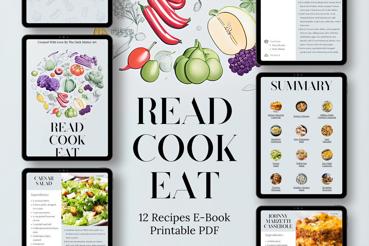 12 Recipes E-book / Printable Book, a Print Template by The Dark Matter Art (Photo 1 of 5)