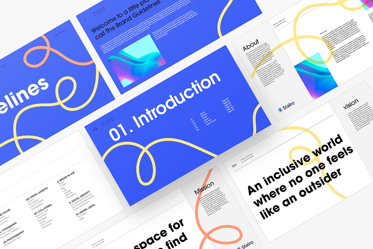 Galaxy | Brand Guidelines Template, a Presentation Template by CreativeSoup.io (Photo 4 of 12)