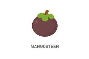 Mangosteen exotic fruit. Purple, a Food Illustration by GraphiShop
