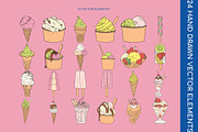 Ice Cream Doodle Illustration Kit, a Food Illustration by Chaka_32 (Thumbnail 3 of 6)