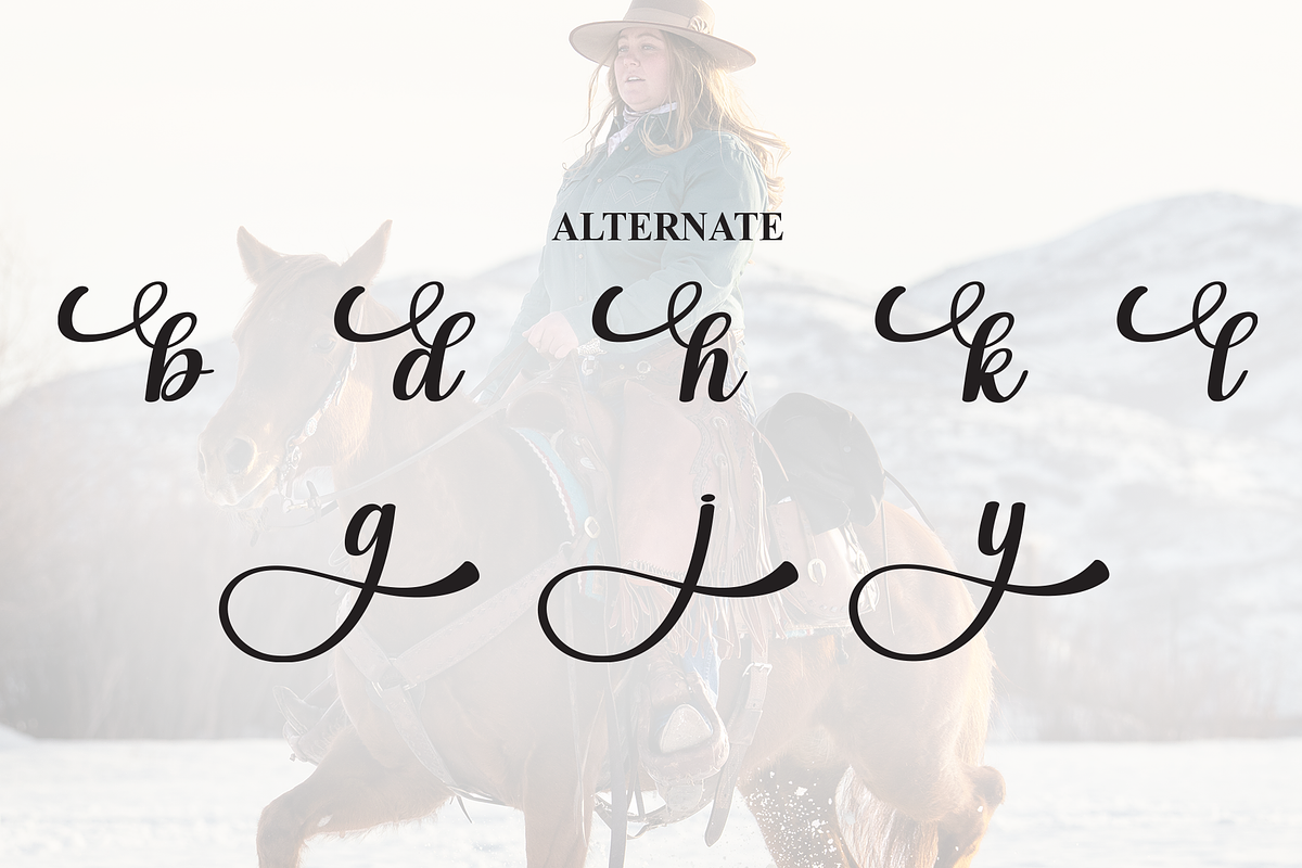 Cowgril | Script Font, a Handwritten Font by Scratchones (Photo 8 of 9)